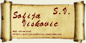 Sofija Višković vizit kartica